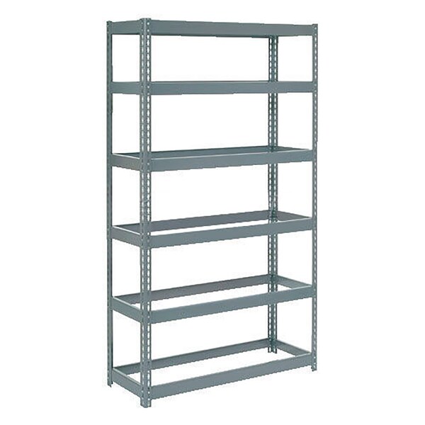 Extra Heavy Duty Shelving 48W x 12D x 60H With 6 Shelves, No Deck, Gray